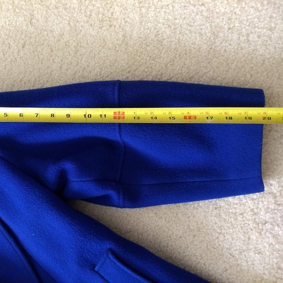 vintage 80s bright cobalt blue long wool coat 🎈HOST PICK x2🎈 - Picture 7 of 7